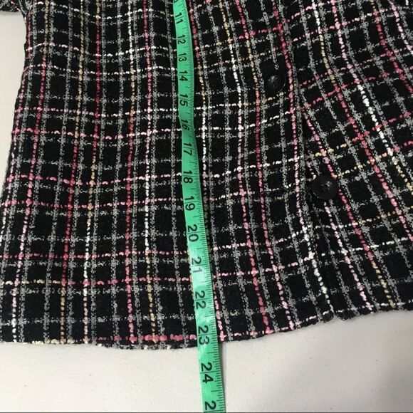 BRIGGS MULTI COLOR TWEED LONG SLEEVE BLAZER PETITE MEDIUM - Picture 7 of 9